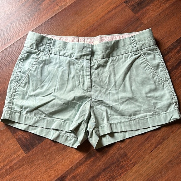 J Crew 100% Cotton Chino Broken-In Light Teal Size 4, Button Closure - Picture 1 of 11